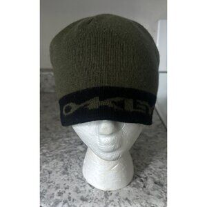 Oakley Green & Black Acrylic Beanie Hat